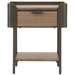 Mauro Ferretti Nachttisch Toronto 50,5x41x60 cm grau braun