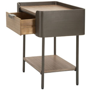 Mauro Ferretti Nachttisch Toronto 50,5x41x60 cm grau braun