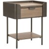 Mauro Ferretti Nachttisch Toronto 50,5x41x60 cm grau braun