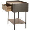 Mauro Ferretti Nachttisch Toronto 50,5x41x60 cm grau braun