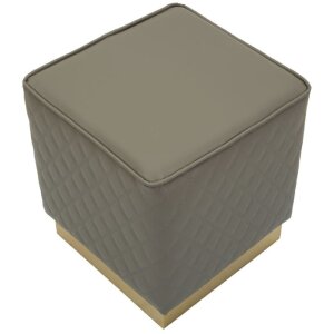 Табурет Mauro Ferretti Sharon 35x35x38 см серо-золотой