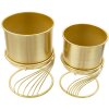 Підставка для рослин Mauro Ferretti Spirally Set 2 шт Ø 23x35-20x30 см золото