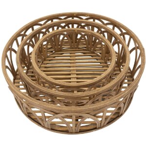 Mauro Ferretti Набор подносов Fuji из 3 частей Ø 50x16-40x14-30x12 см коричневый
