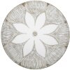 Mauro Ferretti Декоративный поднос Atene Polyresin White Wash Ø 35,5x4,4 см Бохо-шик