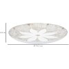 Mauro Ferretti Декоративный поднос Atene Polyresin White Wash Ø 35,5x4,4 см Бохо-шик