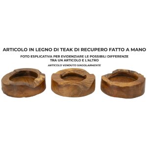 Декоративная чаша Mauro Ferretti Erusi Plus Ø 21x6 см коричневая
