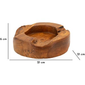 Декоративная чаша Mauro Ferretti Erusi Plus Ø 21x6 см коричневая