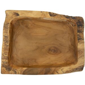 Декоративна миска Mauro Ferretti Kutak 25x19x7 см коричнева