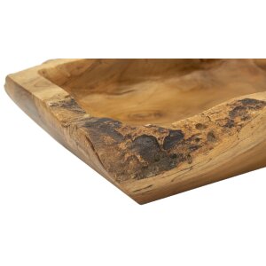 Декоративна миска Mauro Ferretti Kutak 25x19x7 см коричнева