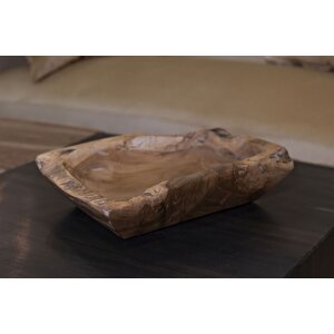Декоративна миска Mauro Ferretti Kutak 25x19x7 см коричнева