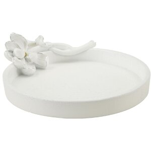 Декоративна миска Mauro Ferretti Magnolia 24x21x6 см біла