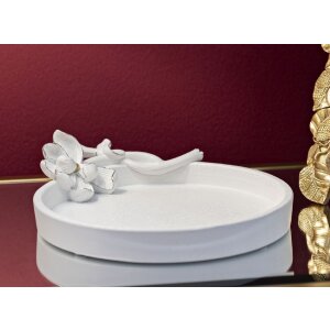 Декоративна миска Mauro Ferretti Magnolia 24x21x6 см біла