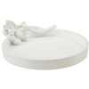 Декоративна миска Mauro Ferretti Magnolia 24x21x6 см біла