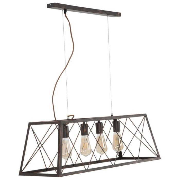 Промышленный потолочный светильник Mauro Ferretti 78x30x26,5 см темный