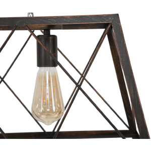 Промышленный потолочный светильник Mauro Ferretti 78x30x26,5 см темный