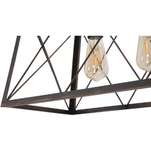 Промышленный потолочный светильник Mauro Ferretti 78x30x26,5 см темный