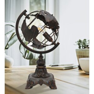 Настольная лампа Mauro Ferretti world economy E14 24x20x40 см темная