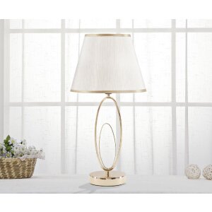 Настільна лампа Mauro Ferretti Glam Flush E27 Ø 24x47 см золото-кремовий