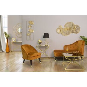 Mauro Ferretti Настольная лампа Glam Harts E27 Ø 30x54,5 см черное золото