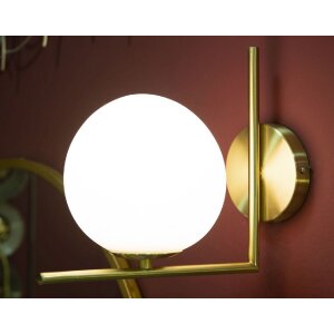 Настінний світильник Mauro Ferretti Glamy E14 15x25x22 см біле золото