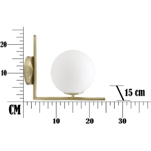 Настінний світильник Mauro Ferretti Glamy E14 15x25x22 см біле золото