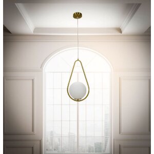 Потолочный светильник Mauro Ferretti Glamy Ablegen E14 24x20x46 см золотисто-белый