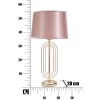 Настільна лампа Mauro Ferretti Krista E27 Ø 28x55 см золотисто-рожева