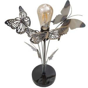 Настільна лампа Mauro Ferretti метелики E27 Ø 32x47 см, різнокольорова