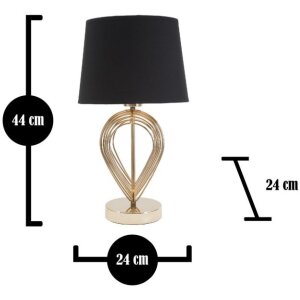 Настільна лампа Mauro Ferretti Maxt E27 Ø 24x44 см золото чорний