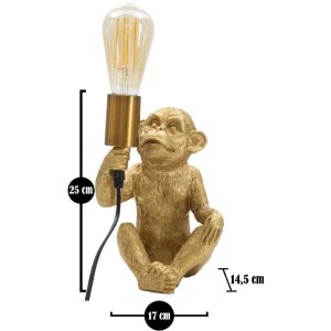 Настольная лампа Mauro Ferretti monkey E27 17x14.5x25 см золото