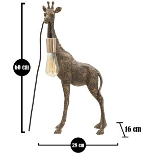 Настільна лампа Mauro Ferretti Жираф E27 28x16x60 см античне золото