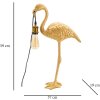 Mauro Ferretti Настольная лампа Flamingo E27 37x19x59 см золото