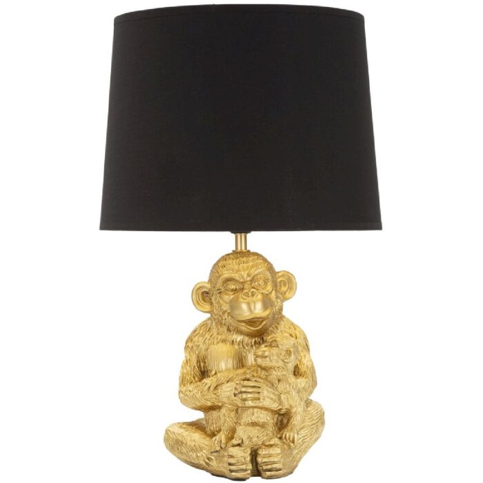 Настільна лампа Mauro Ferretti monkey mum E27 Ø 30x49 см золото чорний