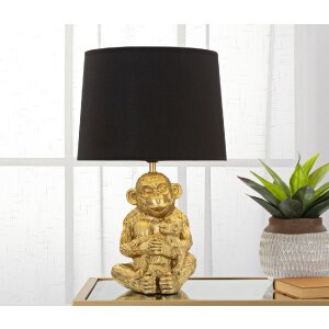 Настільна лампа Mauro Ferretti monkey mum E27 Ø 30x49 см золото чорний