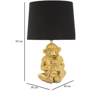 Настільна лампа Mauro Ferretti monkey mum E27 Ø 30x49 см золото чорний