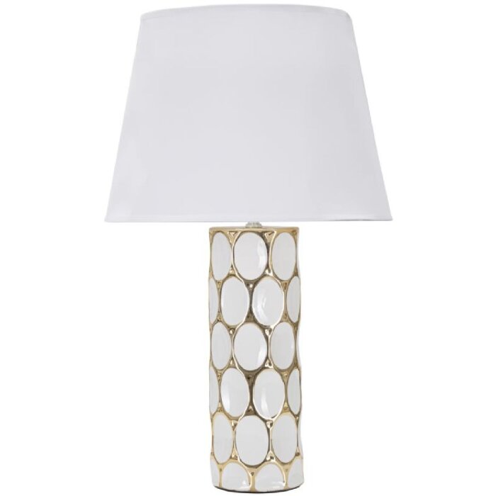 Настольная лампа Mauro Ferretti Glam Carv E27 Ø 34,5x56 см белое золото