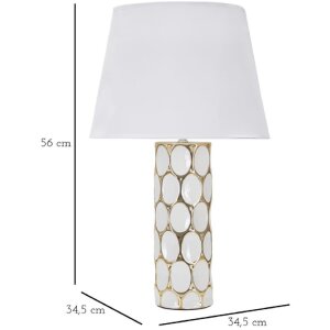Настольная лампа Mauro Ferretti Glam Carv E27 Ø 34,5x56 см белое золото
