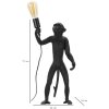 Настольная лампа Mauro Ferretti monkey E27 Ø 26x34x55 см черная