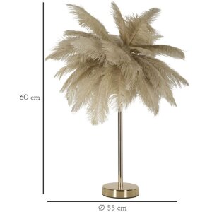 Настільна лампа Mauro Ferretti пальма 2-лампова E14 Ø 55x60 см верблюже золото