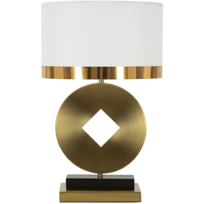 Настольная лампа Mauro Ferretti Coin E270 Ø 30x53 см золотисто-белая