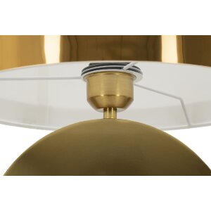 Настольная лампа Mauro Ferretti Coin E270 Ø 30x53 см золотисто-белая