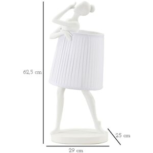 Настільна лампа Mauro Ferretti Ballet E14 Ø 29x25x62.5 см білий
