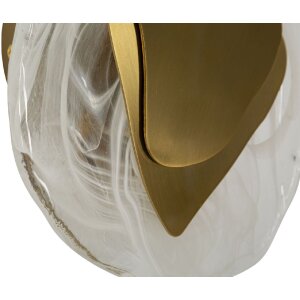Mauro Ferretti Настінний світильник Ozean Gold E14 21x8x31 см золото білий