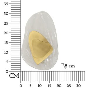 Mauro Ferretti Настінний світильник Ozean Gold E14 21x8x31 см золото білий