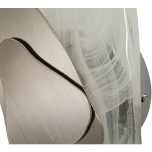 Mauro Ferretti Ozean Silver настінний світильник E14 21x8x31 см срібний білий