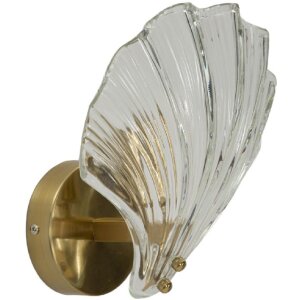 Mauro Ferretti Shell настінний світильник E14 золотий натуральний 20x14x22 см