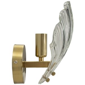 Mauro Ferretti Shell настінний світильник E14 золотий натуральний 20x14x22 см