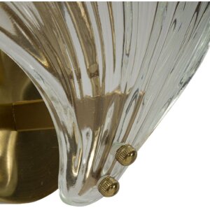 Mauro Ferretti Shell настінний світильник E14 золотий натуральний 20x14x22 см