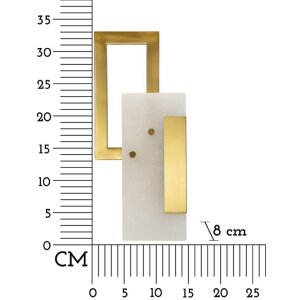 Mauro Ferretti Бра Wall Cube E14 15x8x33 см золото сатин