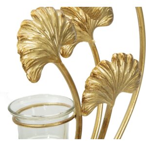 Подсвечник Mauro Ferretti Iris 50x12x55 см золотой черный